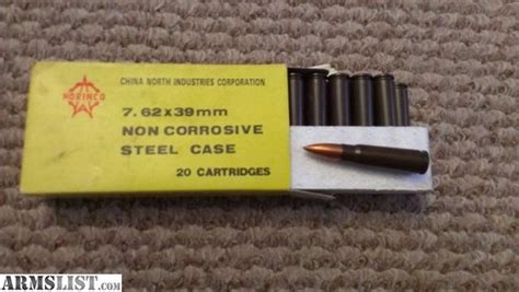 norinco 7.62x39mm steel core yellow box on the armslist|7.62x39 norinco.